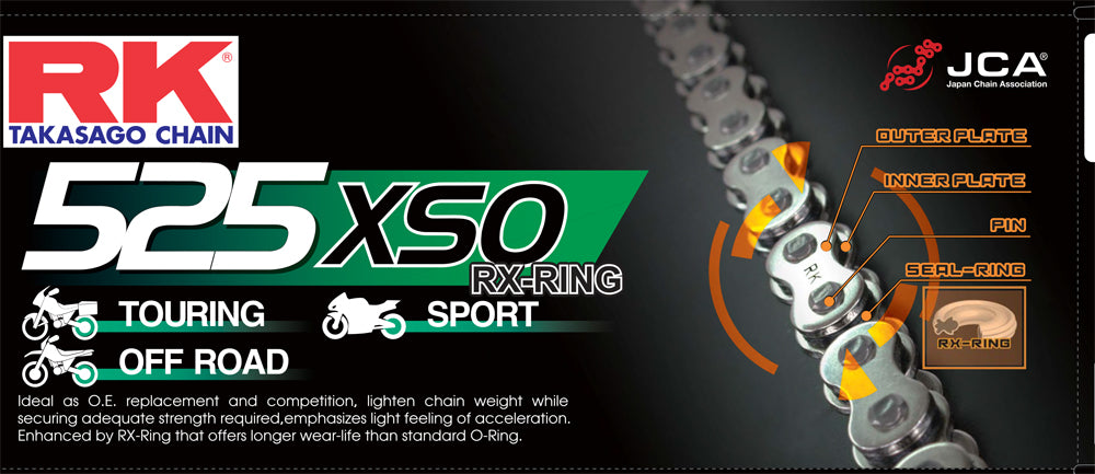RK 525XSO RX-Ring Per Link (100FT=1920) Chain