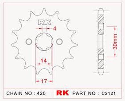 Sprocket Front RK-C2414-15 JTF249