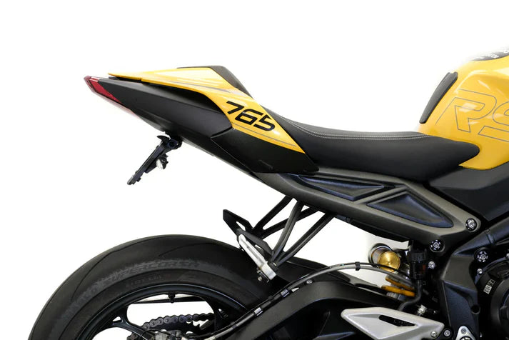 Triumph Street Triple 765 RS (2023+) Dynamic Tail Tidy Including V1 Indicators. Evotech Performance