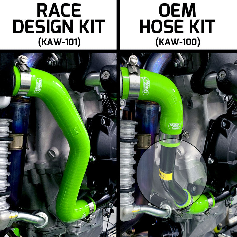 Kawasaki ZX 10R / RR 2021 - 2025 Race / Track Design Samco Sport Stainless Steel Radiator Hose Clamp Kit
