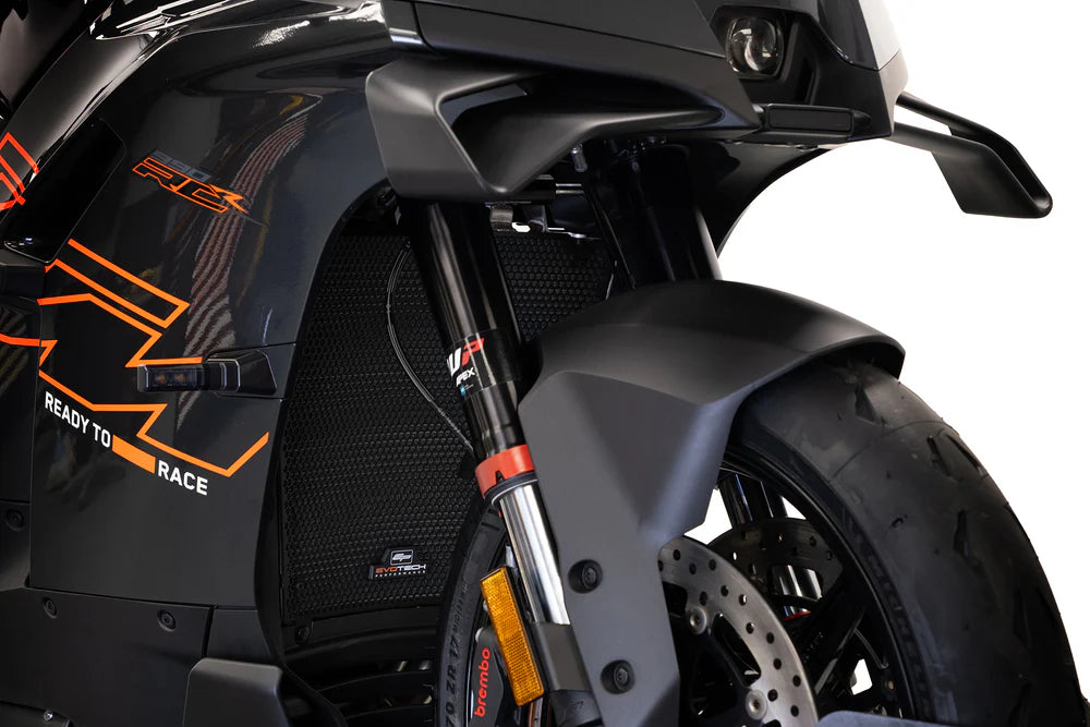 KTM 990 RC R (2026+) Radiator Guard (Black). Evotech Performance.