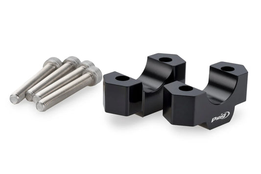 BMW F 900 GS & Adventure (2024+) Puig Handlebar Risers - 20mm Rise | Black |