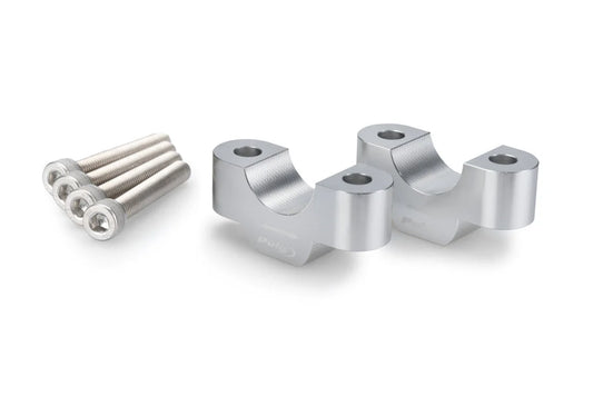 BMW S 1000 XR (2020 - On) Puig Handlebar Risers - 20mm Rise. Silver