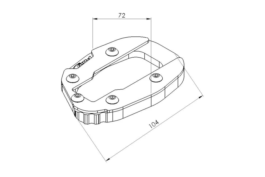 Ducati Multistrada V4, S & S Sport (2021 - On) Puig Sidestand Extension