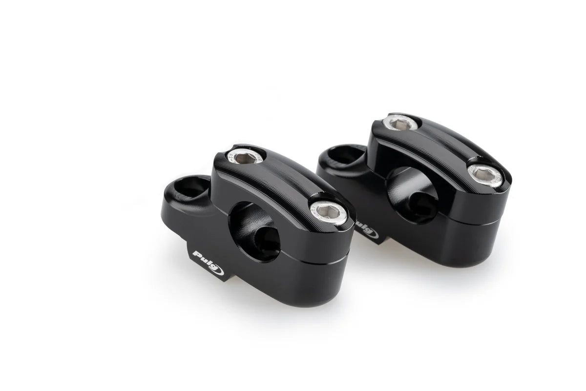 BMW R 1300 GS Models (2023 - On) Puig Handlebar Risers (Black) 20mm Rise, 16mm Back.