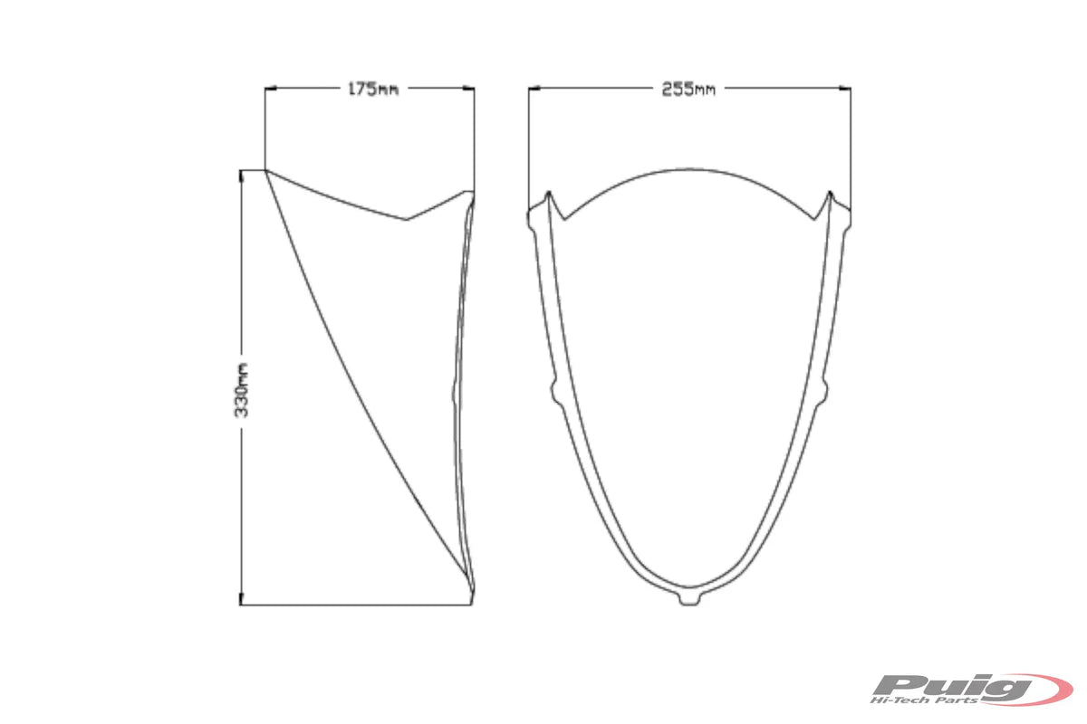 Aprilia RS660 (2021 - On). Puig R-Racer Screen Options