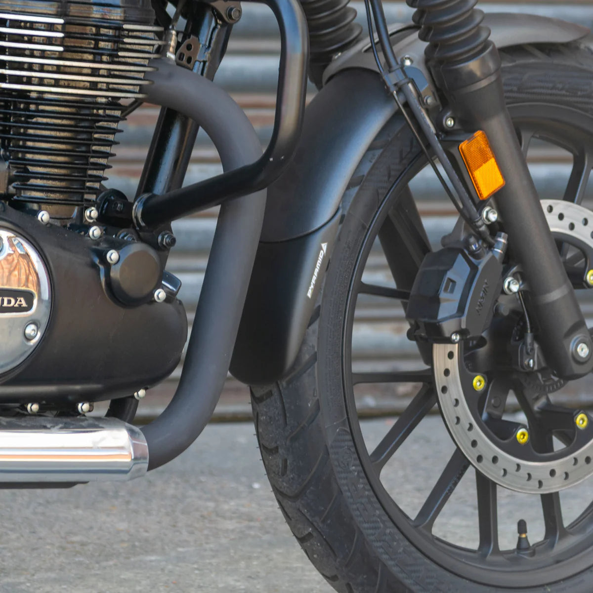 Honda GB350S (2025 - On). Pyramid Front Fender Extension (Matte Black)