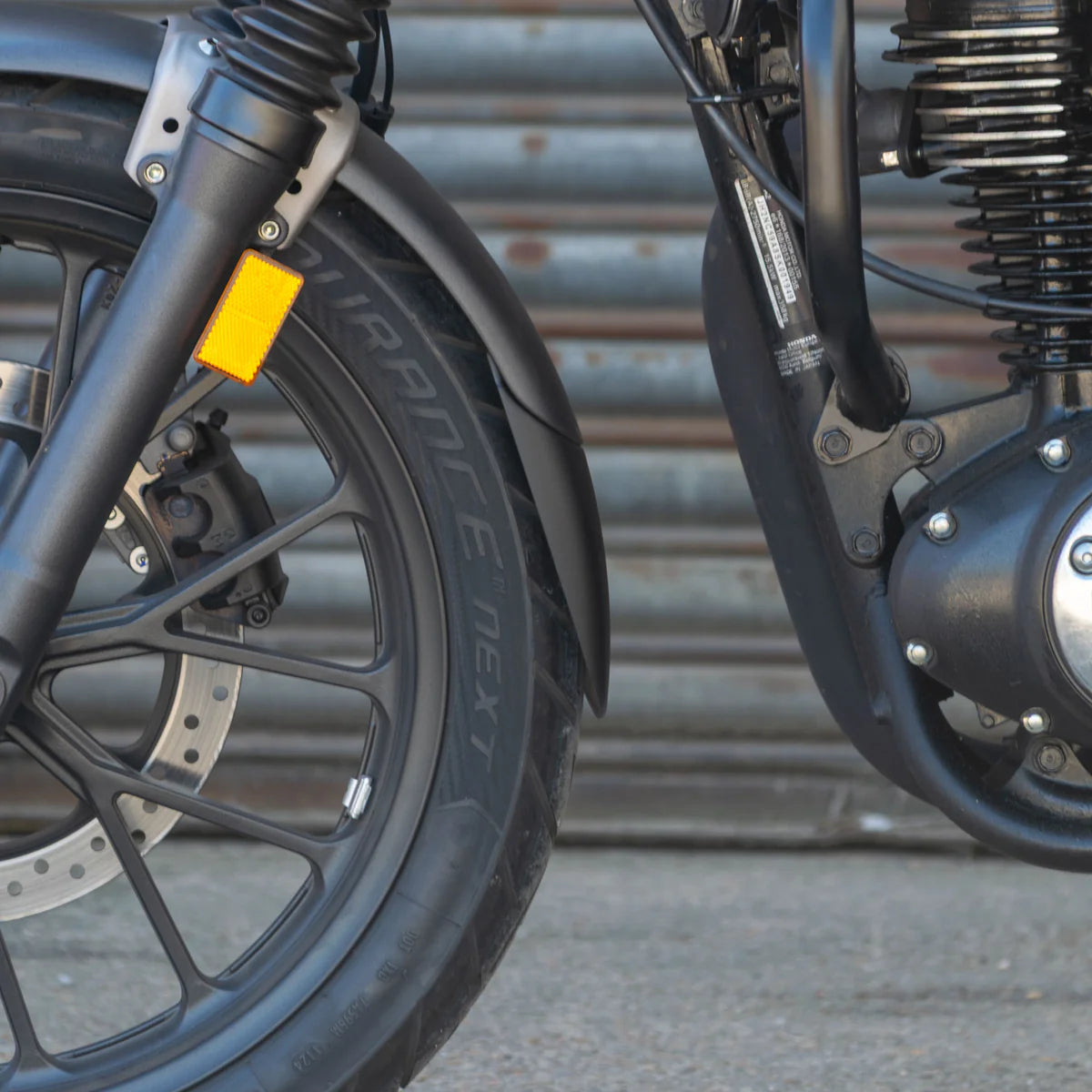 Honda GB350S (2025 - On). Pyramid Front Fender Extension (Matte Black)