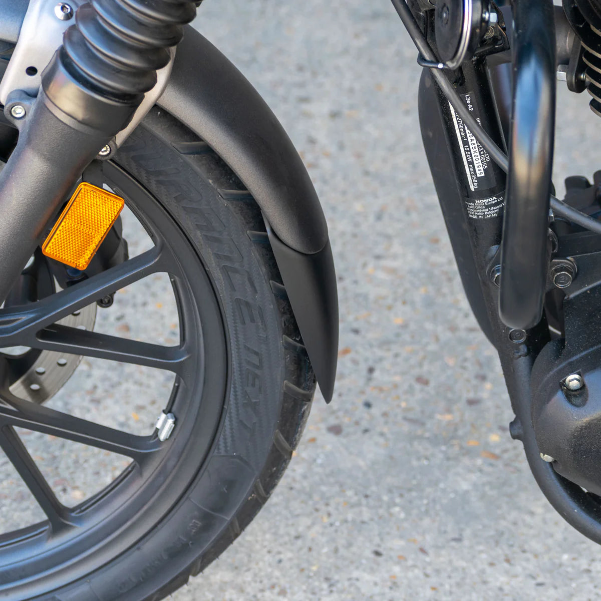 Honda GB350S (2025 - On). Pyramid Front Fender Extension (Matte Black)