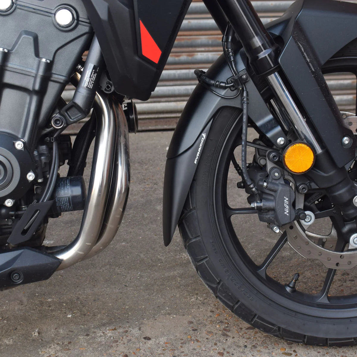 Honda NX 500 (2024 - On). Pyramid Front Fender Extension (Matte Black)