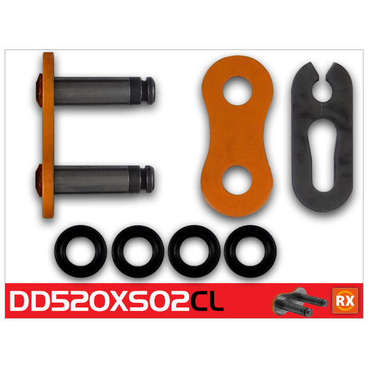 RK DD520XSO2-CL Orange RX-Ring Con Clip Link