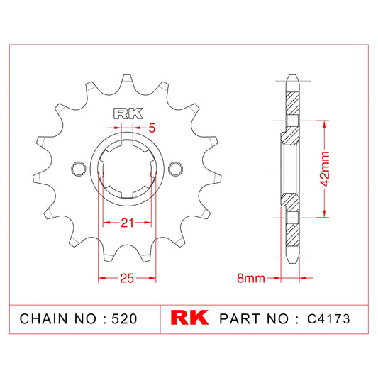 Sprocket Front JTF 575-15 AFAM 21502 C4173-15