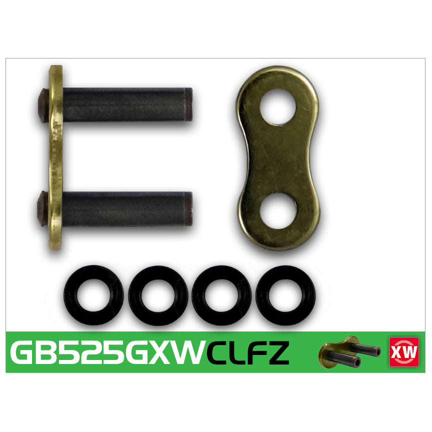 RK GB525GXW-CLFZ Gold XW-Ring Con Rivet Link