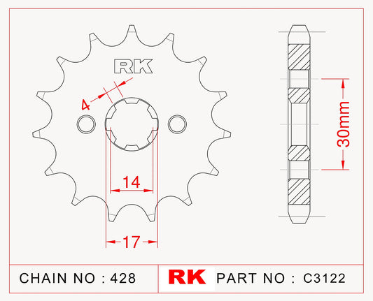Sprocket Front RK-C3122-15 JTF273