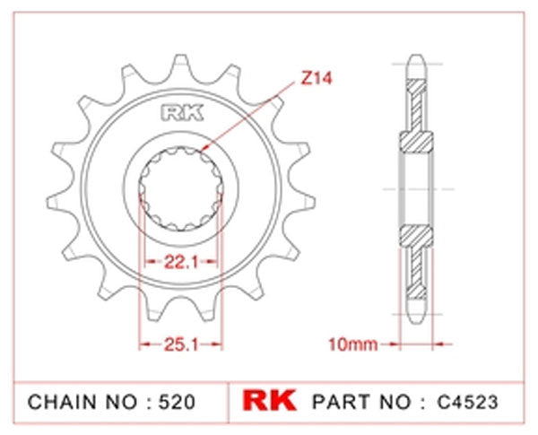 Sprocket Front RK-C4523-12