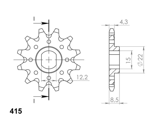 SuperSprox Front MX Sprocket 1899-13 JTF 1128