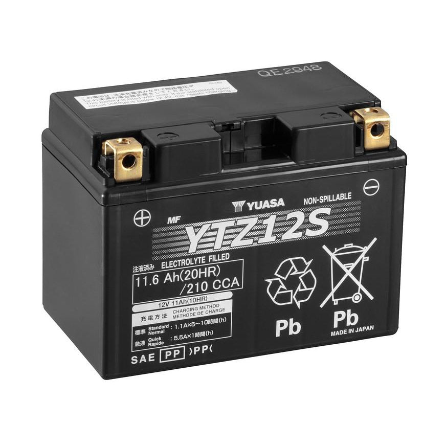 Yuasa YTZ12S (WC) 12V Factory Activated High Performance MF VRLA Battery