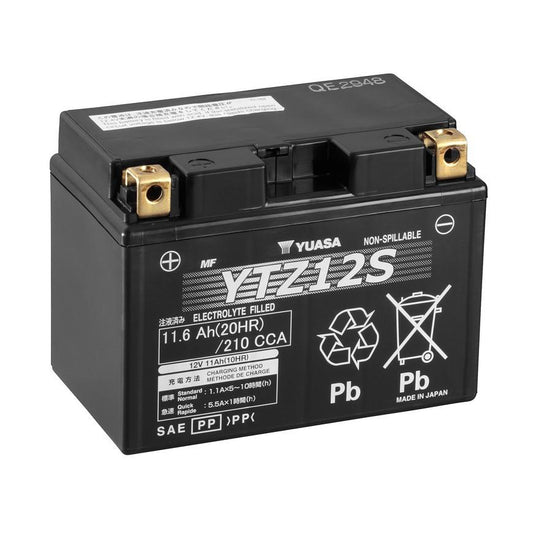 Yuasa YTZ12S (WC) 12V Factory Activated High Performance MF VRLA Battery