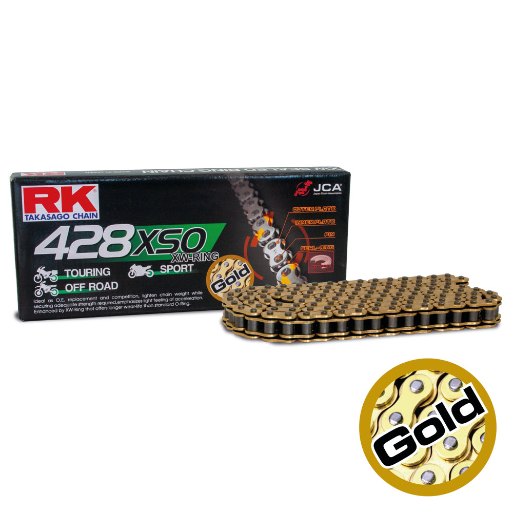RK GB428XSO-86 XW-Ring Chain Gold