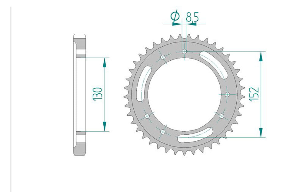 Sprocket Rear 2054-45 AFAM 44602 No JTR