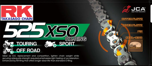 RK 525XSO RX-Ring Per Link (100FT=1920) Chain