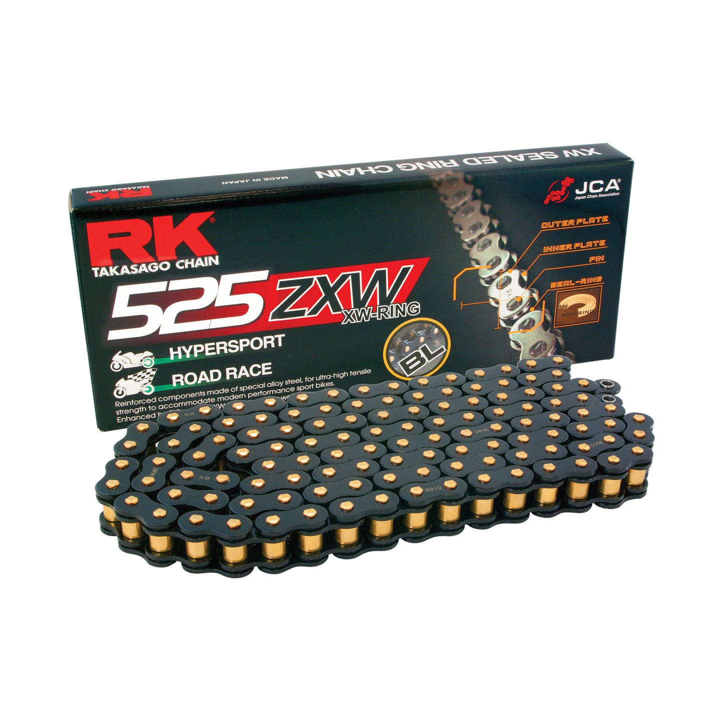 RK BL525ZXW-100 Black Scale XW-Ring Chain