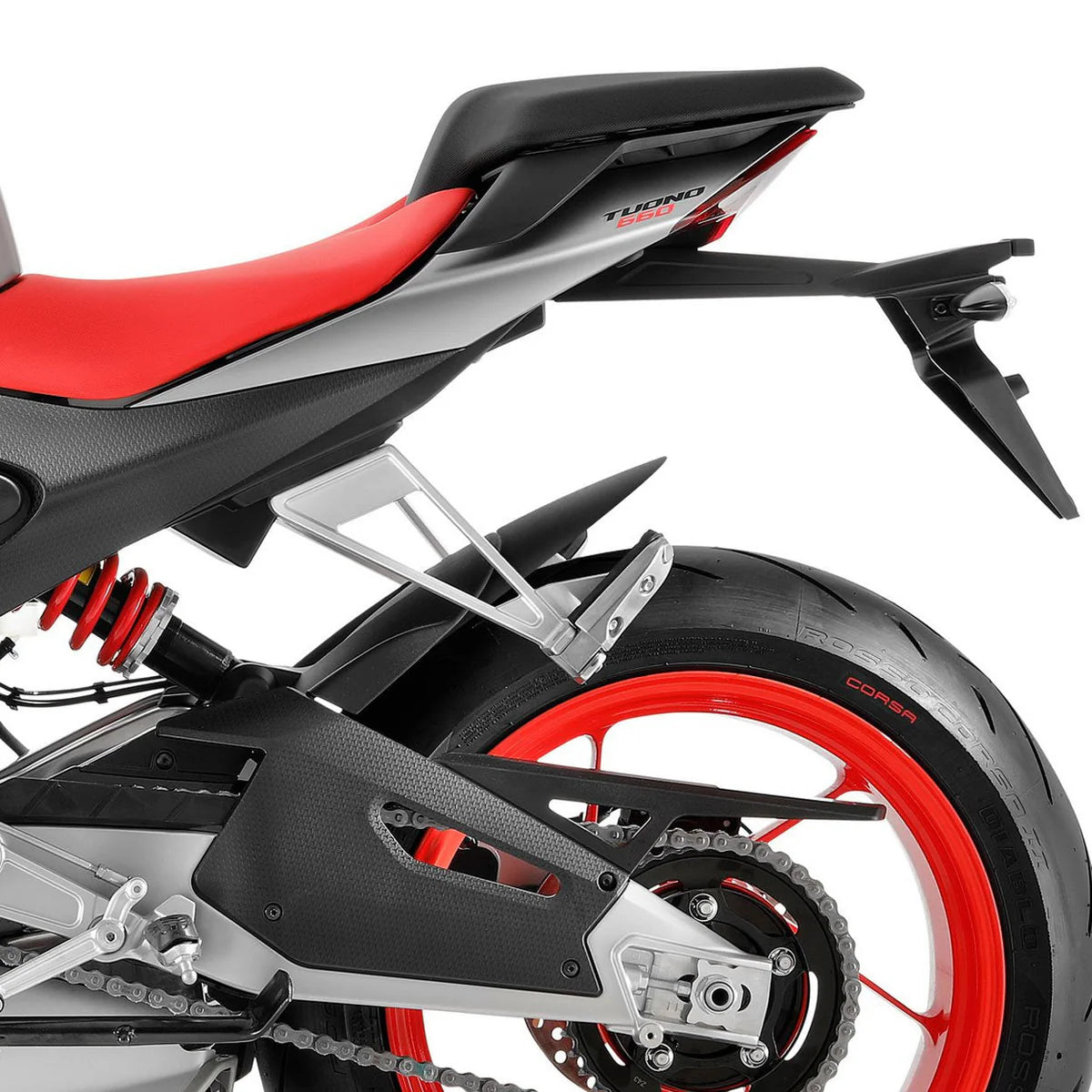 Aprilia Tuono 660 & Factory (2021 - On) Pyramid Hugger Extension  | Matte Black
