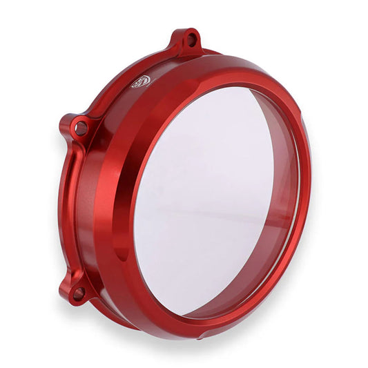 Ducati Streetfighter V4 Models (2020- On) Clear Clutch Cover Red. CNC Racing