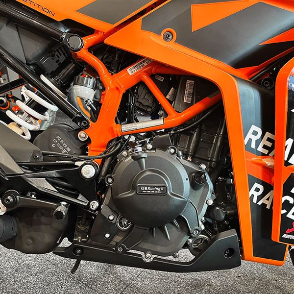 KTM RC 390 (2022+) Secondary Engine Cover Protector Set. GB Racing