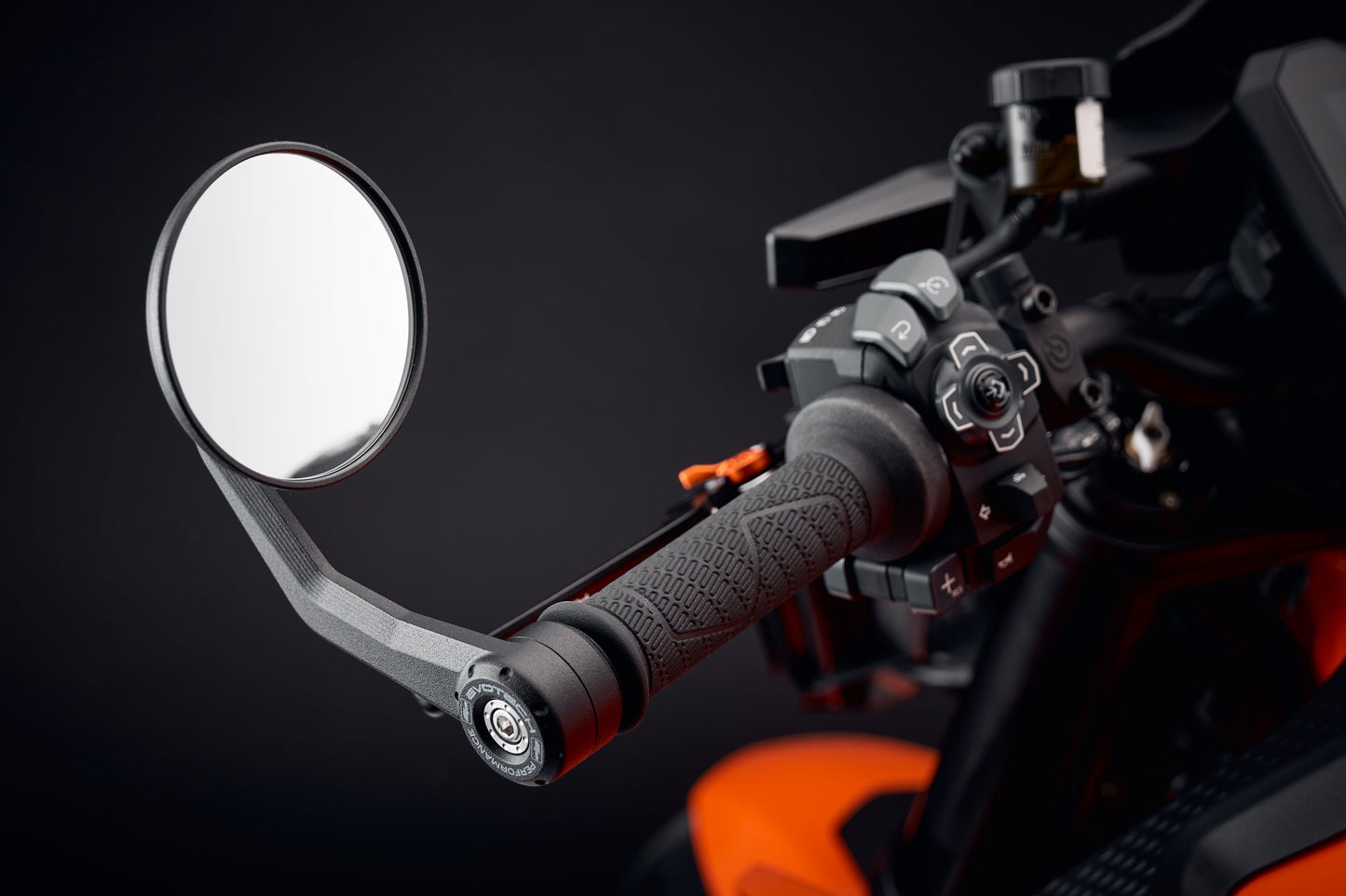 Evotech Bar End Mirrors / Brake Protector (Retro) - KTM 990 Duke R (2026+)
