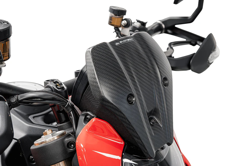 Ducati Hypermotard V2 & SP (2026 - On) Fly Screen (Carbon Fibre) Evotech Performance.