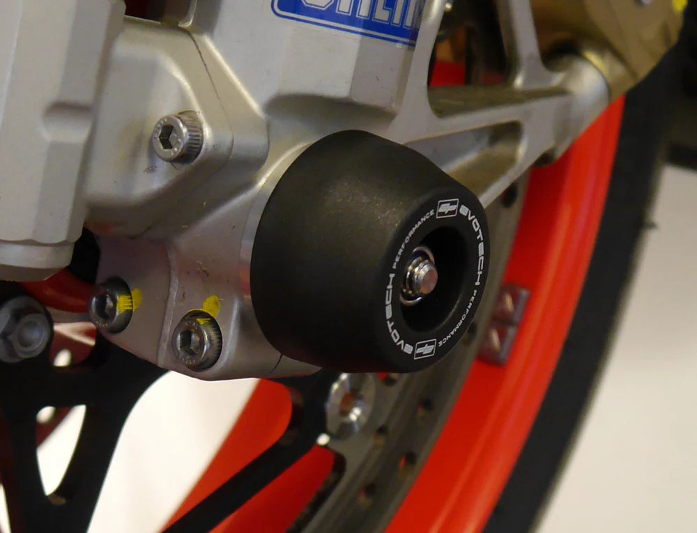 Aprilia RS 457 (2024+) Front Spindle Bobbins. Evotech Performance.