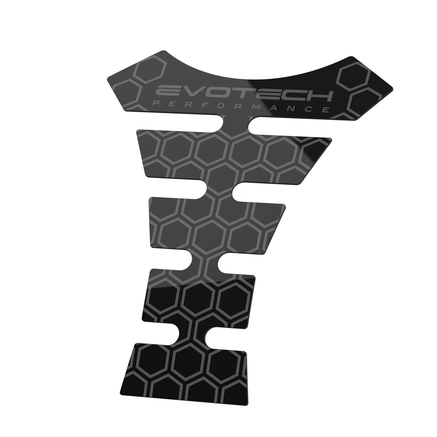 Evotech Motorcycle Fuel Tank Protector Sticker - Dark Grey Hexagon Pattern