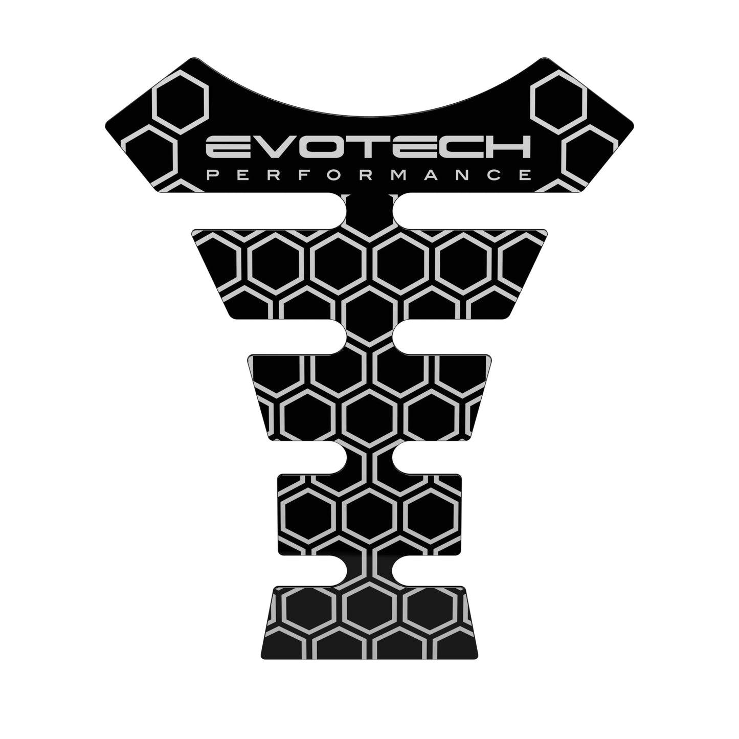 Evotech Motorcycle Fuel Tank Protector Sticker - Light Grey Hexagon Pattern