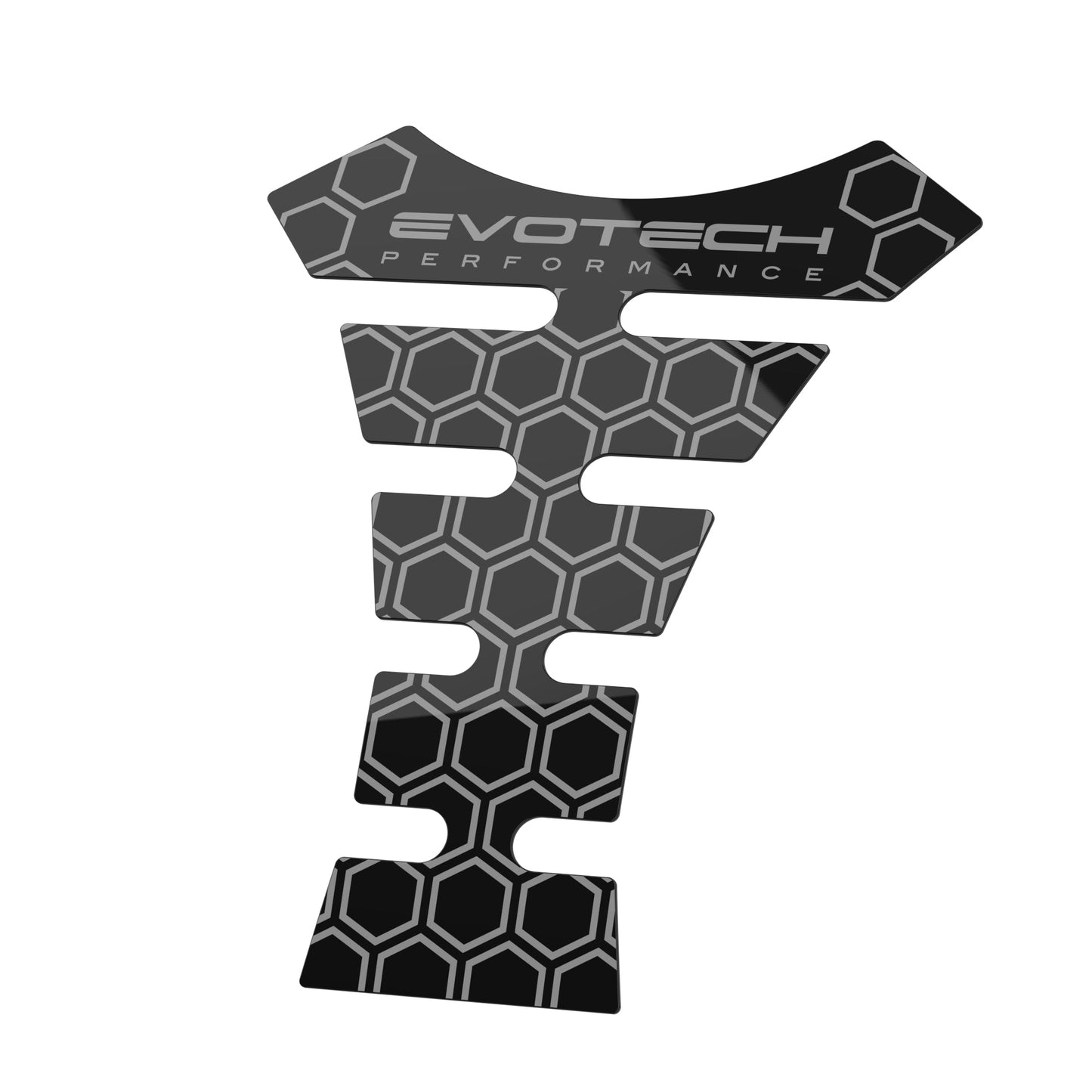 Evotech Motorcycle Fuel Tank Protector Sticker - Medium Grey Hexagon Pattern