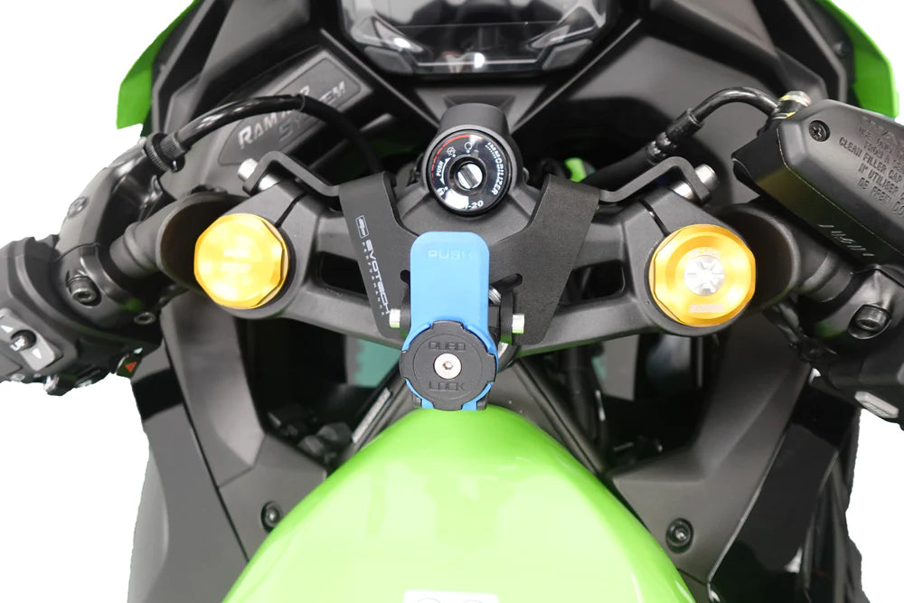 Kawasaki Ninja ZX-4R Models. Quad Lock Sat Nav Mount (2023+) Evotech Performance.
