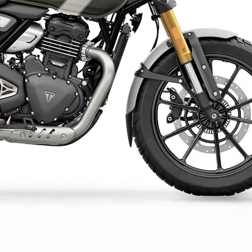 Triumph Scrambler 400 X (2024 - On). Pyramid Front Fender Extender (Matte Black)