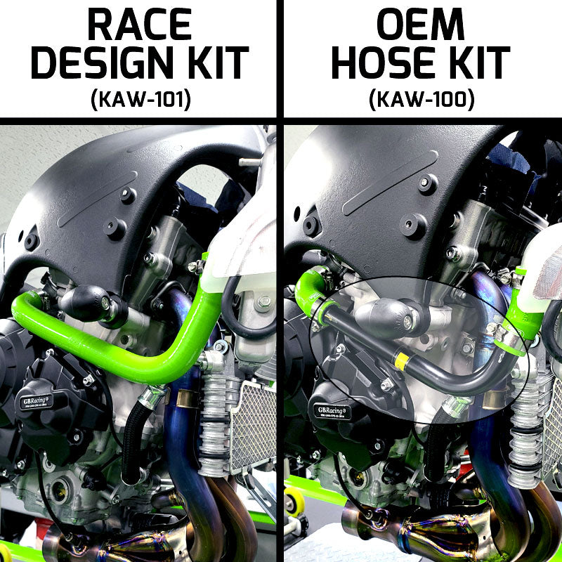 Kawasaki Ninja ZX 10R / RR 2021 - 2025. 3 Piece Samco Sport Race / Track Design Silicone Radiator Coolant Hose Kit