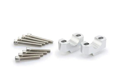 Aprilia Tuareg 660 (2022 - On) Puig Handlebar Risers - 20mm Rise. Silver