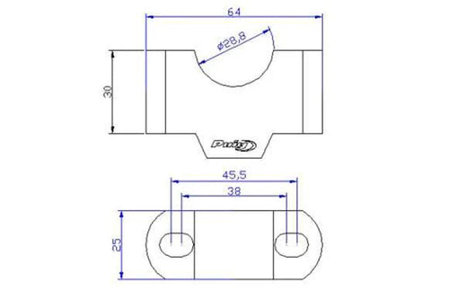 Aprilia Tuareg 660 (2022 - On) Puig Handlebar Risers - 30mm Rise. Black