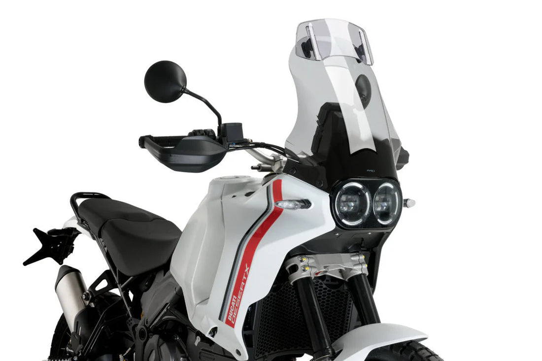Ducati DesertX V2 Screen Touring light smoke with visor Puig 2022 onwards