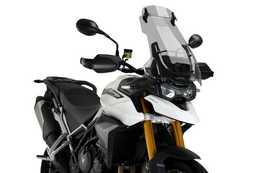 Triumph Tiger 900 2020>2023 Puig Touring Screen With Adjustable Visor (Light Smoke)