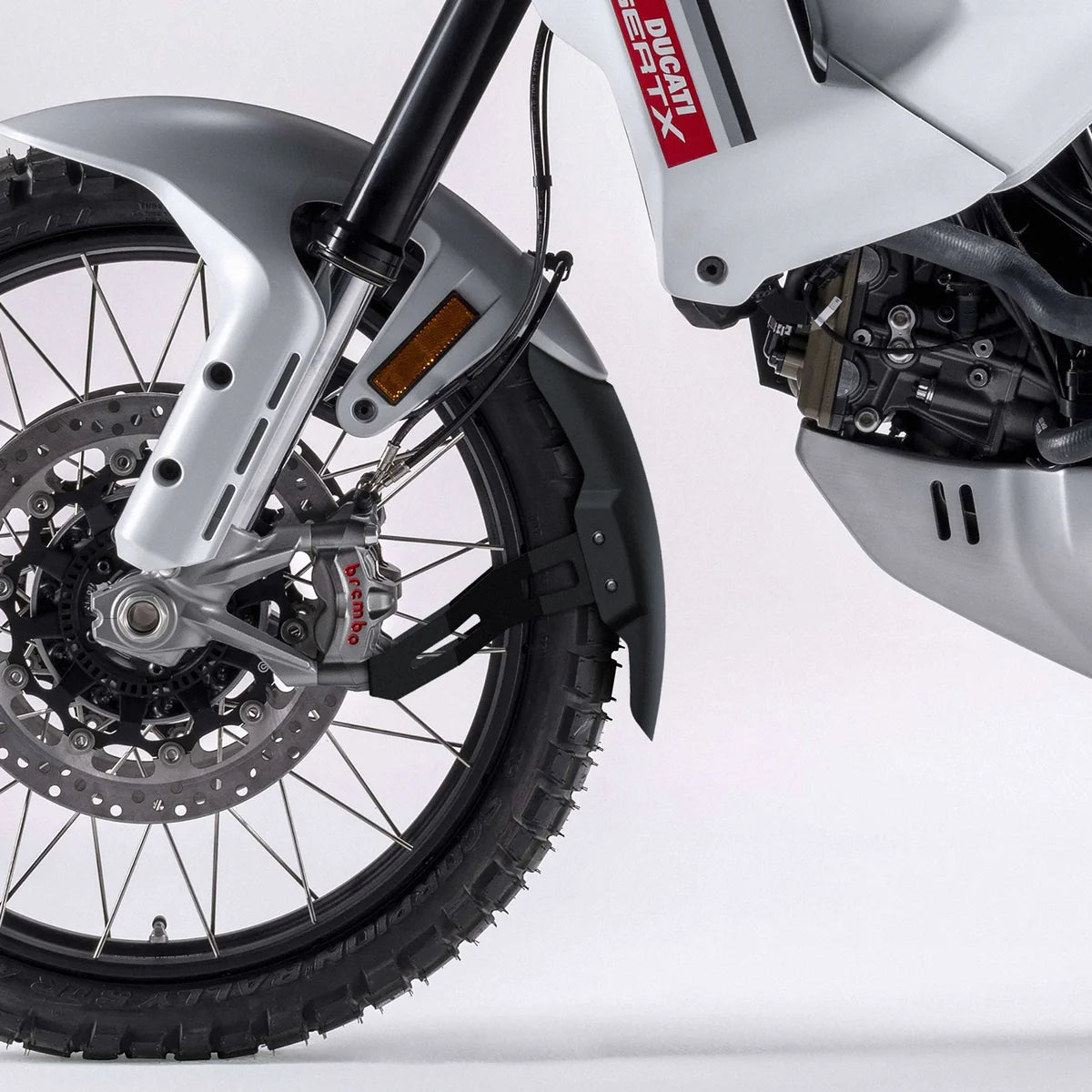 Ducati DesertX V2 Front Fenda Extenda Pyramid plastics Matte Black 2025 onwards