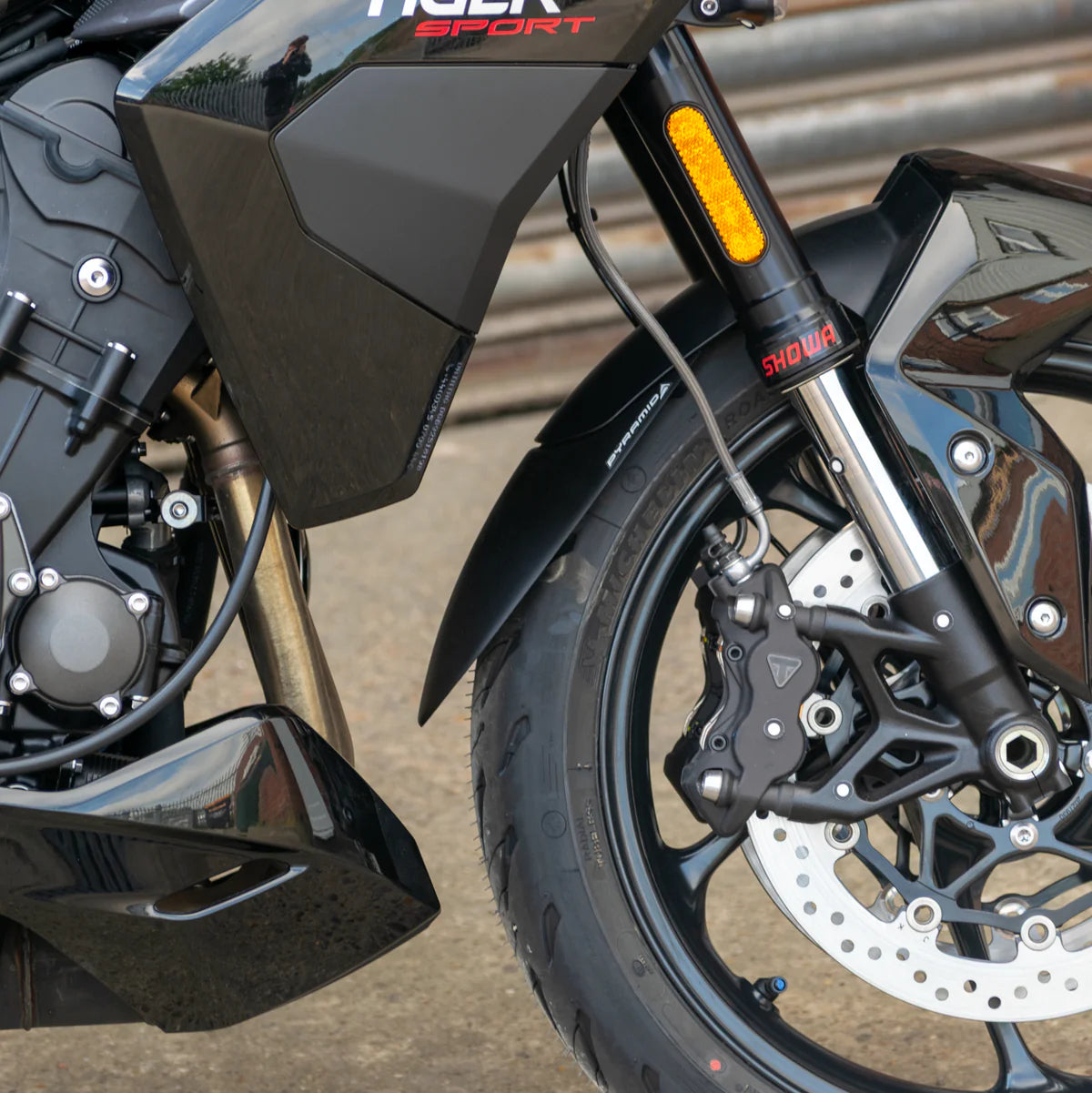 Triumph Tiger Sport 800 (2025 - On) Pyramid Front Fender Extender Matte Black