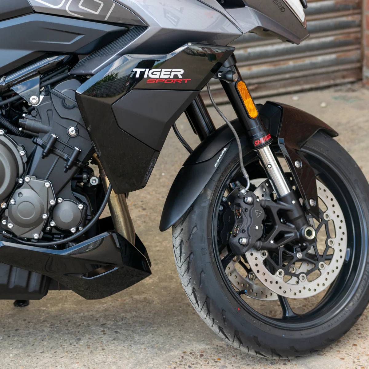 Triumph Tiger Sport 800 (2025 - On) Pyramid Front Fender Extender Matte Black