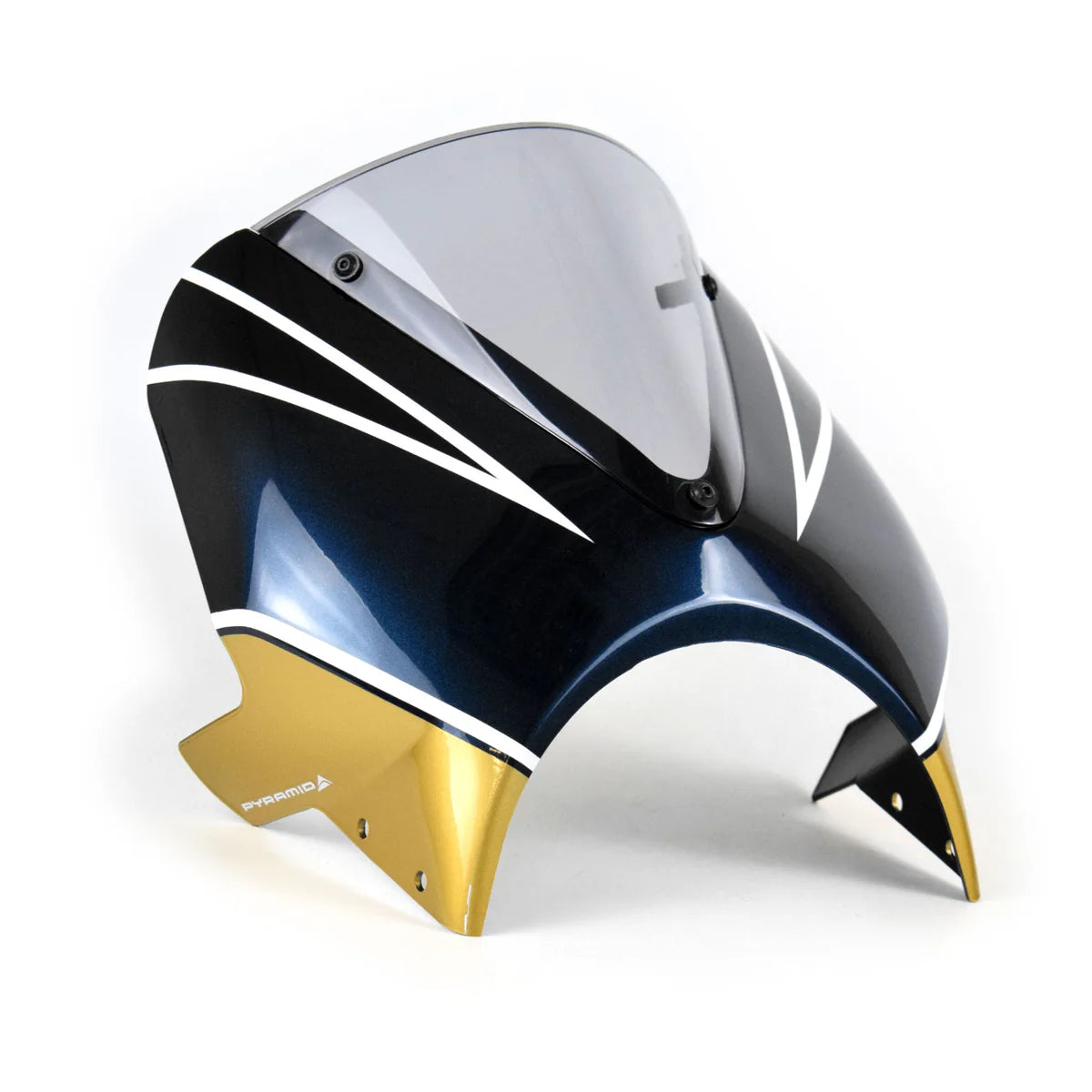 Kawasaki Z900RS (2022 - On) Pyramid Fly Screen | Metallic Blue/Gold (Candytone Blue/Gold)
