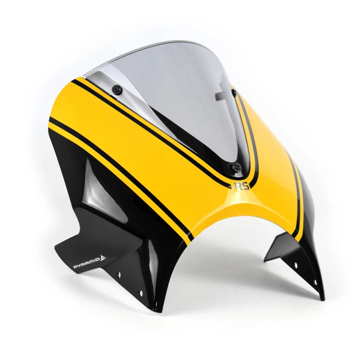 Kawasaki Z900RS SE (2022 - On) Pyramid Fly Screen | Metallic Diablo Black/Metallic Yellow (Yellow Ball Scheme)