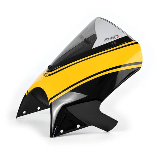 Kawasaki Z900RS SE (2022 - On) Pyramid Fly Screen | Metallic Diablo Black/Metallic Yellow (Yellow Ball Scheme)
