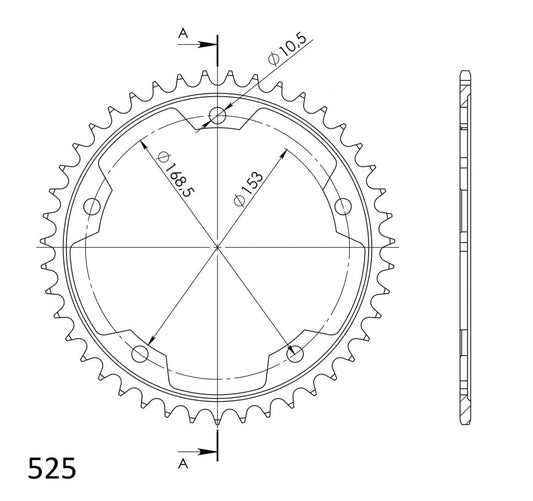 Sprocket Rear Supersprox 795-42 No JT No RK Kawa H2