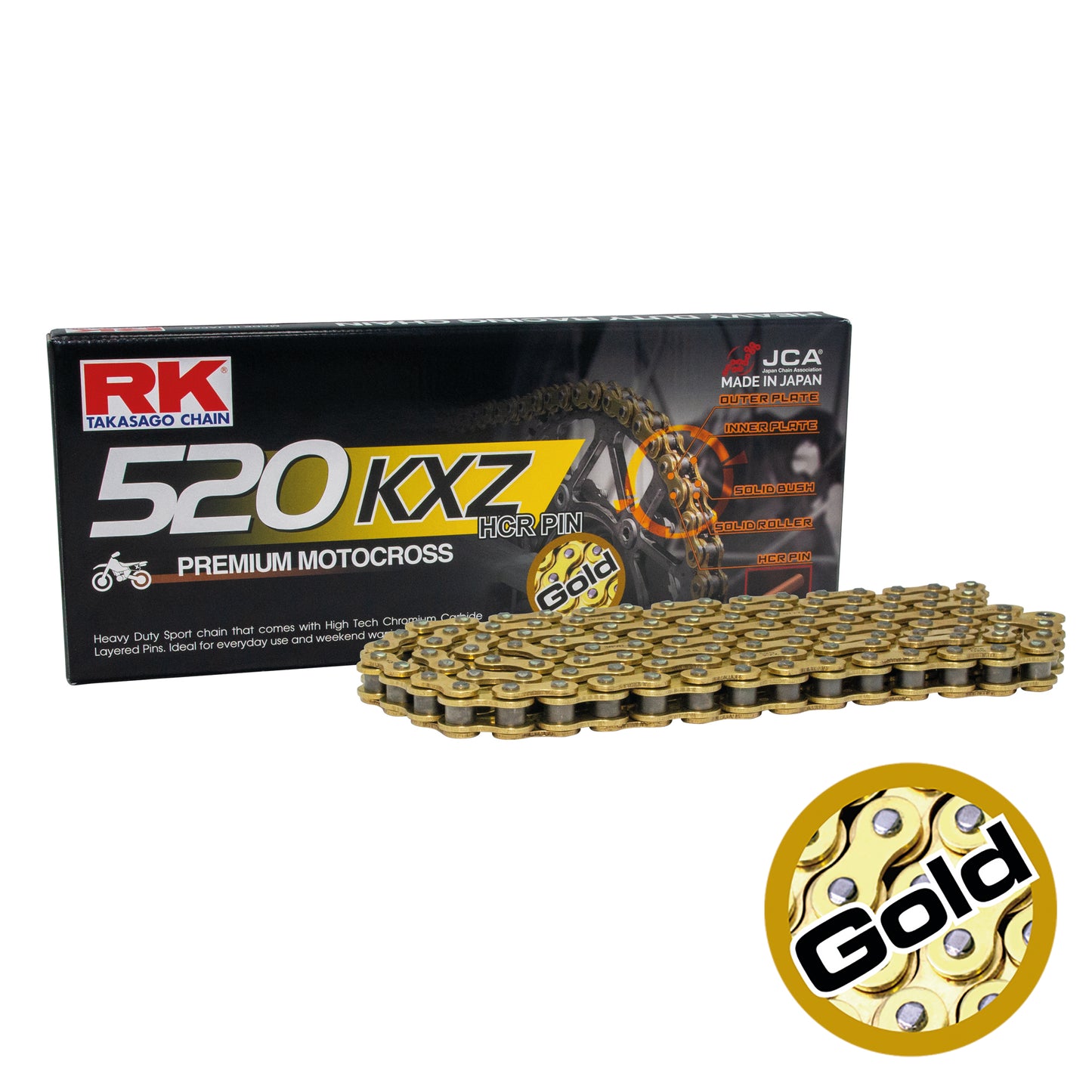 RK GB520KXZ-114 Gold Premium MX Chain